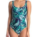 Tommy Bahama Blue and Green Tropical Swimsuit Photo 0
