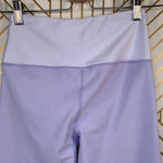 Allfenix Leggings Workout Gym Stretch Stripe Ankle Length Purple Size Small Photo 7