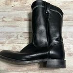 Justin Boots  J Diamond L3233 Black Leather Roper Western Boots Women's Size 6.5E Photo 3