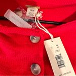Magaschoni  Red Cotton Button Down Rolled Edges Sweater Vest Size M NWT Photo 6