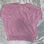 Aerie pink “keep moving forward” embroidered oversized crewneck Photo 4