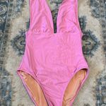 J.Crew Pink Pungle V-Neck One Piece Swimsuit Size 0 Photo 2