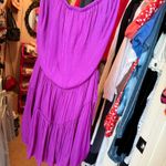 Naked Zebra  Strapless Dress Magenta Photo 0