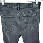 American Eagle  Women's Black Skinny Jeans Size 14 Long Stretch Mid Rise Photo 5