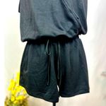 LBLC the Label Lauren Romper Drawstring Waist Pockets Black M Size M Photo 9