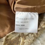 Karen Millen  Beige floral print Antique Gold Tapestry Pleated Skirt size 8 Photo 6