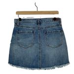 BLANK NYC  Raw Hem Distressed Denim Mini Skirt - Blue - 28 Photo 2