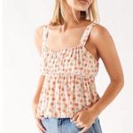 PacSun NWT  LA Heartsn Shirred Babydoll Floral Tank Top Size Medium Photo 0