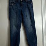 ZARA Jeans Size 8 Womens Skinny Mid Rise Dark Wash Blue Denim. Distressed. Photo 0