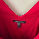 Eileen Fisher Viscose Jersey Ballet Neck Cut Out Back Scarlet Red Dress Medium Photo 3