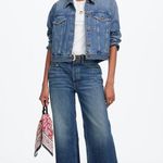 Madewell Petite Low Slung Baggy Crop Jean Croswell Wash Blue Relaxed US 30 P NWT Photo 1