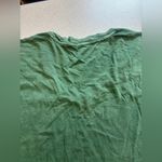 Aerie Green Women's Casual Top 100% cotton distressed short sleeve small Photo 1