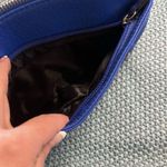 Juicy Couture Womens Blue Faux Leather Zip Pockets Wristlet Clutch Purse Bag Photo 3