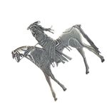 Rare Frank Salcido Sterling Silver Native American Rider Brooch β Signed STP Photo 5