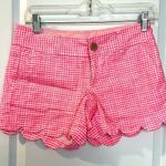 Lilly Pulitzer Women’s Pink & White Gingham Buttercup Shorts Size: 00 Photo 0