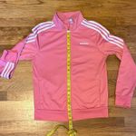 Adidas Pink White Full Zip Classic Stripe Track Activewear Jacket Size Medium Photo 7