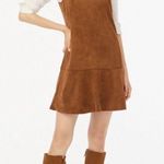 J.Crew  Faux-suede drop-waist mini dress Walnut Photo 0