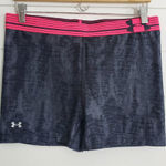 Under Armour 3" Shorts Black with pink band active wear Size L Photo 0