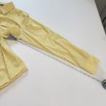 LL Bean Yellow Blue Polka Dots Long Sleeve Button Up Shirt Size LARGE Photo 5