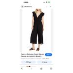 Tommy Bahama  Jumpsuit Women Small Black Oasis Waves Gauze Cropped Wide Leg Beach Photo 8