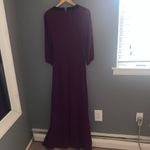 Badgley Mischka purple beaded trim maxi dress Photo 7
