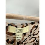 Kori Bodysuit Womens Large NWT Cream Black Cheetah Animal Print Long Sleeve Photo 5