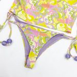 Free People NEW Beach Riot X Rashguard Bikini Swim Set Lindsay Soleil 70s Swirl Photo 6