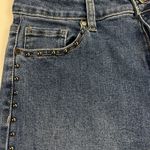Camila Coelho  Studded Mid Rise Straight Leg Medium Dark Wash Jeans Size 6 Photo 6