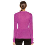 Caroline Constas Purple Long Sleeve Cardigan Glitter Sparkly Puff Sleeve Photo 4