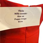 Theia Women's Poppy Red Milly Crepe Strapless Column Gown Dress Size 10 Photo 6
