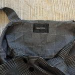 Reformation Plaid/Herringbone Crop Top – Black & White Photo 2