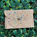Street Level  Cork Color Splash Crossbody Clutch, Paint Splash Photo 0