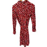 Free Assembly Long Sleeve Tiered Belted Mini Dress with Pockets Size Small Red Photo 4