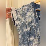 Thread & Supply Blue Acid Wash Tie Dye Short Sleeve V Photo 2