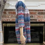 Annalee + Hope  chevron printed red and blue blouse / M / Excellent condi… Photo 2