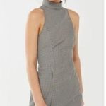 Urban Outfitters  NWT Mini Dress Mock Neck Sleeveless Fitted‎ Black White Medium Photo 0