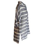 Lafayette 148  Silk Blend Striped Hi Low Blouse Photo 3