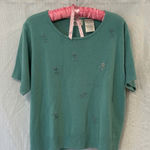 Kathie Lee Collection  Embroidered Short Sleeve Sweater Photo 0