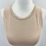ZARA Cropped Tank Top Sleeveless Crewneck Crop Top Beige Size Small Photo 5