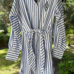 NEW Polo Ralph Lauren 16 Striped Shirtdress White Blue 100% Cotton Shirt Dress Photo 0