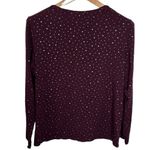 Lands' End Lands’ End plum cotton blend long sleeve t-shirt golden scattered stars size L Photo 1