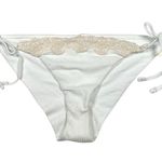 Aerie Bikini Bottoms Womens Size XL Cheekiest NWT White Textured Side Ties Photo 0