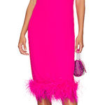 Amanda Uprichard  Marianna Midi Dress in Hot Pink Size Medium. Photo 0