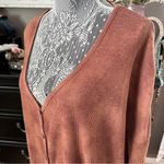 Z Supply  Mineral Wash Oversized Button Front Cardigan in Rust Clay Medium Photo 2