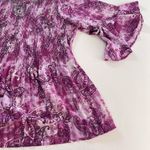 Catherines Pink Crinkle Pleated Beaded Keyhole Neck Georgette Tunic Size 4X Photo 4