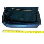 Kate Spade NY Cobble Hill Clarke Leather‎ Fold Over Flap Crossbody GUC Black Photo 7