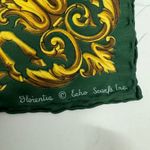 Echo Scarfs‎ Florentia Square Rolled Edge Green Yellow Gold Rd 25" Silk Photo 3