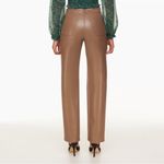 Wilfred Aritzia Melina Straight Leg Vegan Leather Pants in Light Brown Size 6 Photo 1