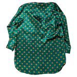 Victoria's Secret Vintage  Emerald Green Floral Print Satin Pajama Dress‎ Small Photo 1