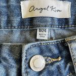 Angel Kiss EUC Size 0/24  denim with white floral accent. Photo 6